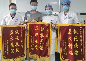 患者，男，65岁。突发意识不清8小时，2019年12月20入院，急诊行“左侧大脑中动脉动脉瘤夹闭术+颅内血肿清除+内减压术+硬脑膜修补术+去骨瓣减压术”，术后病情好转，2020年1月21日出院。